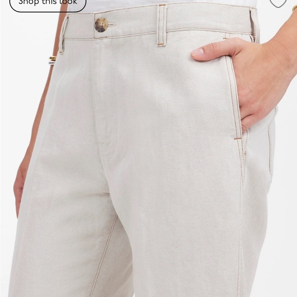 Madewell bone The Dean Easy Straight Pant - Picture 5 of 7